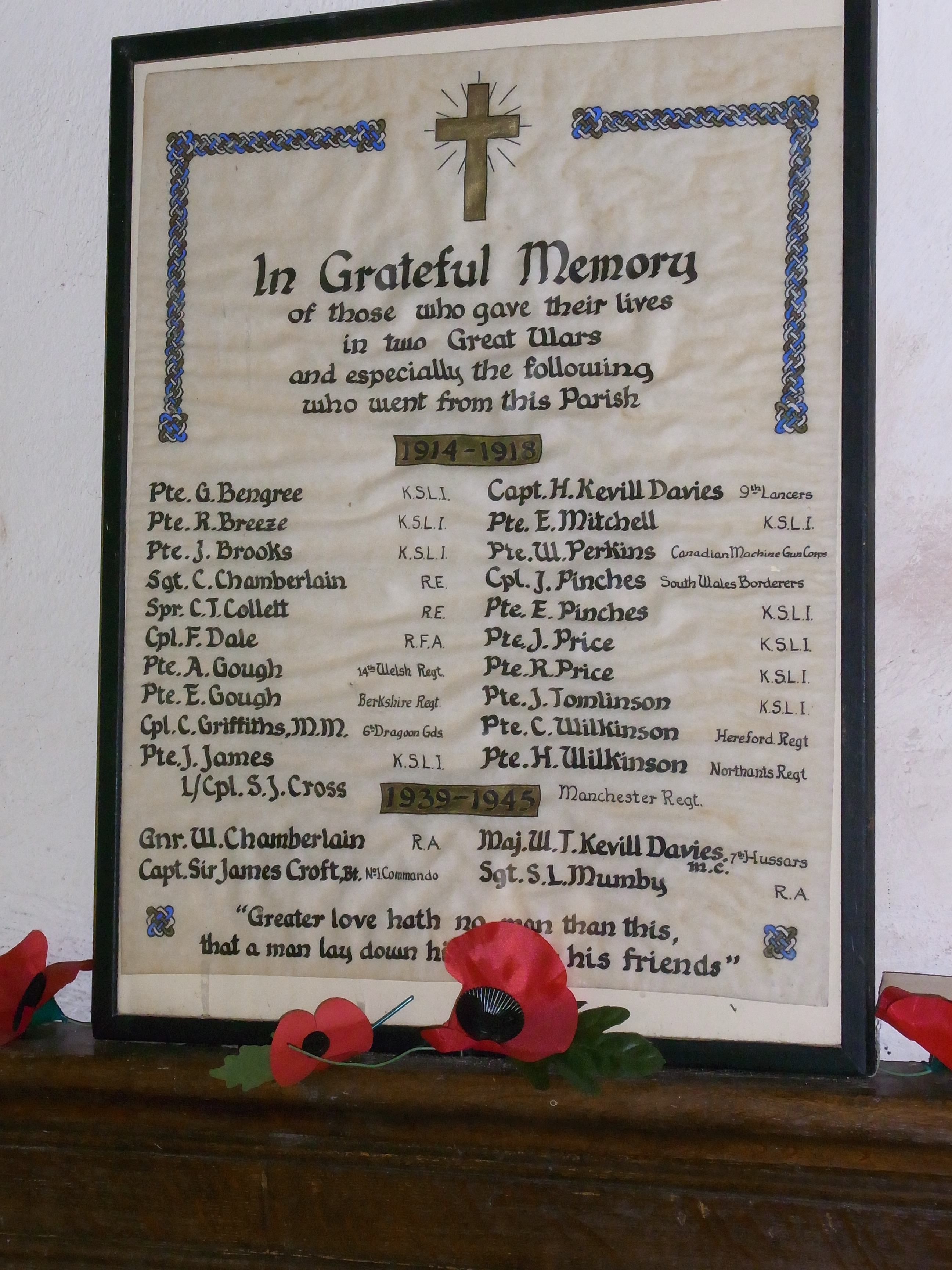 Croft Castle War Memorial