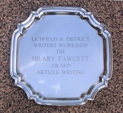 Lichfield & District Writers Article Writing Competition Trophy