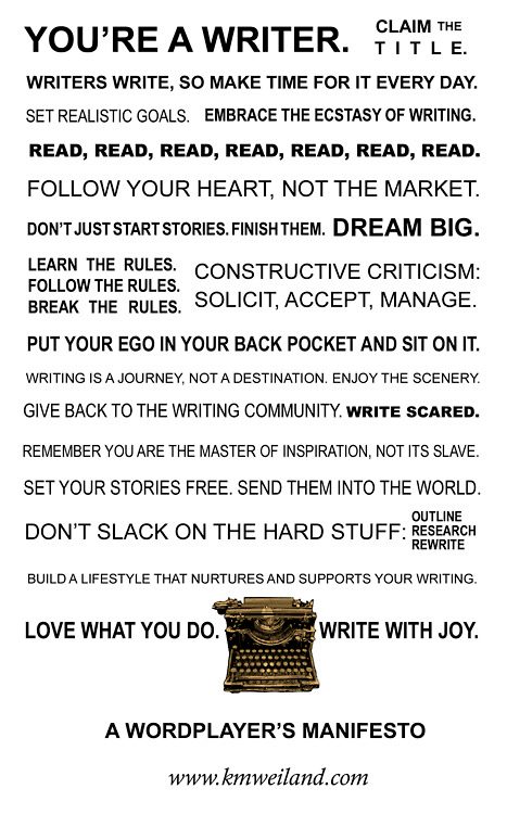 A Writers's manifesto