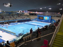 Inside the Aquatic Centre, London 2012